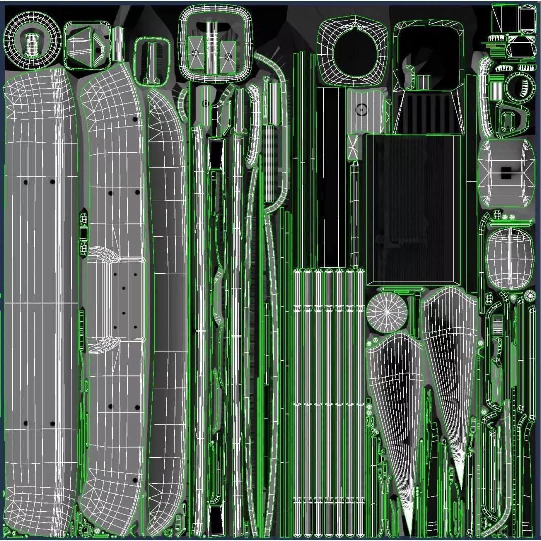 70s Industrial Short Van 3D Model – Low Poly Game Ready Asset, FBX - View 46