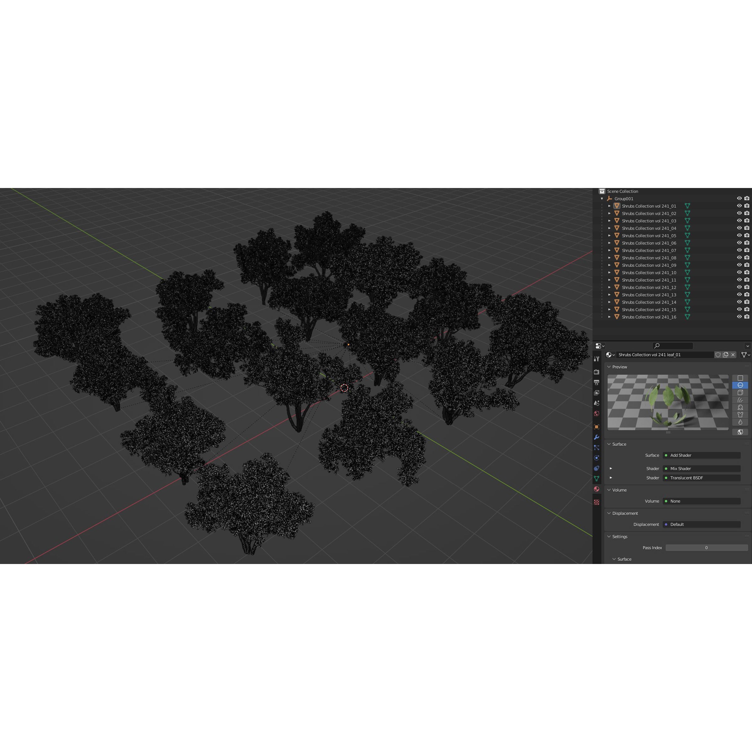 Shrubs Collection vol 241 - PBR Game-Ready 3D Model