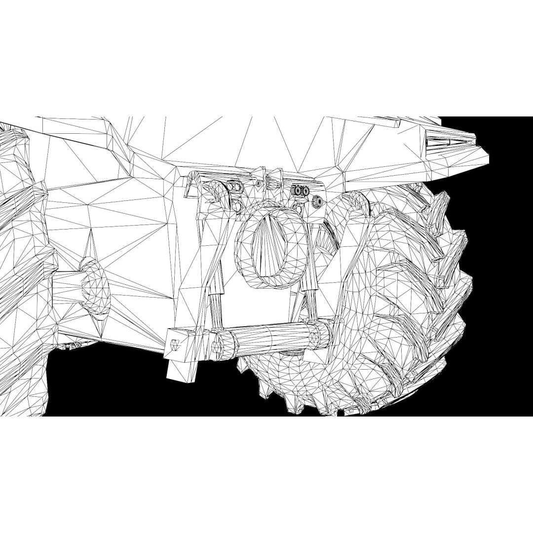 Electric Autonomous Tractor 3D Model – Low Poly Game Ready Asset, FBX - View 16
