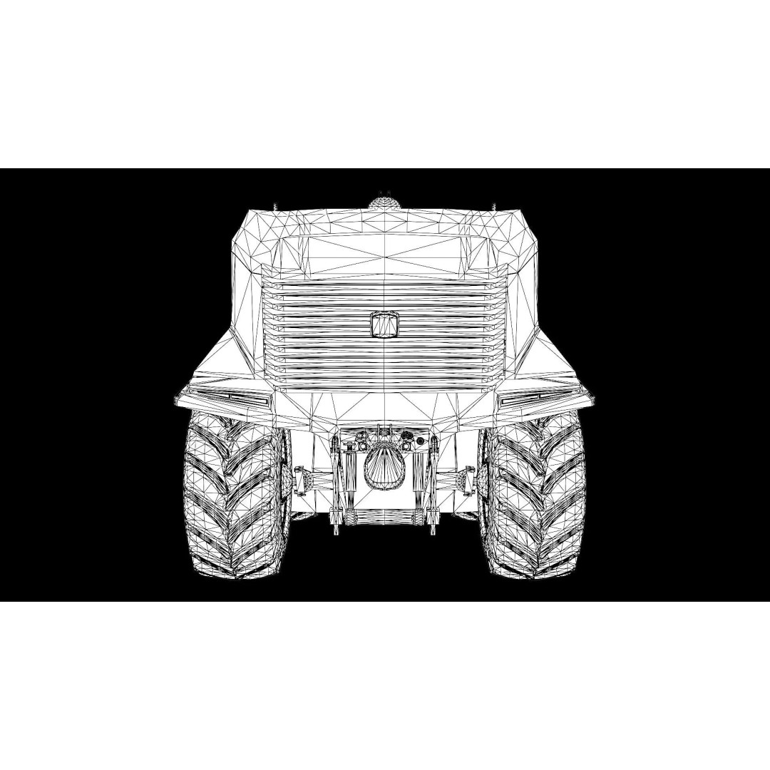 Electric Autonomous Tractor 3D Model – Low Poly Game Ready Asset, FBX - View 17