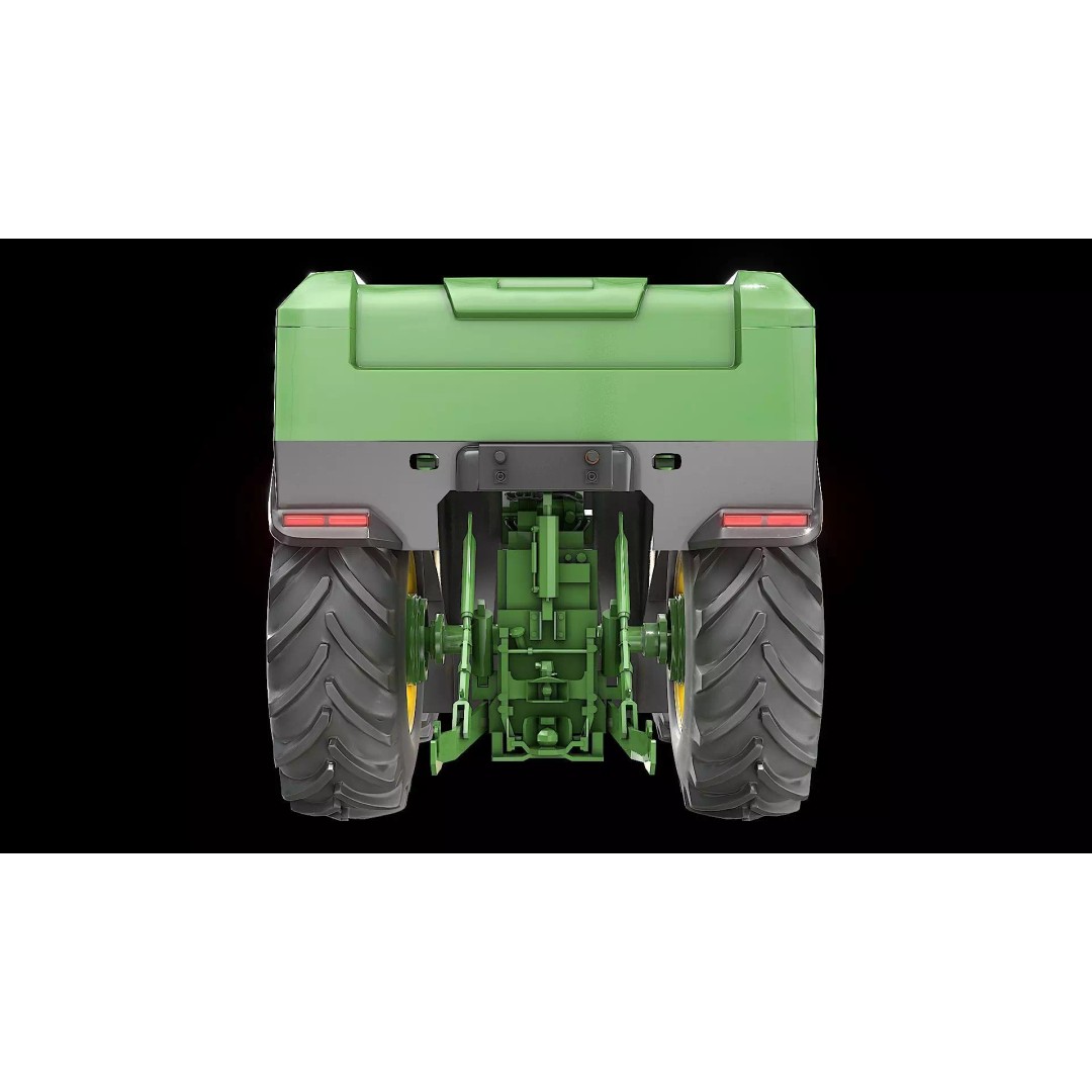 Electric Autonomous Tractor 3D Model – Low Poly Game Ready Asset, FBX - View 5