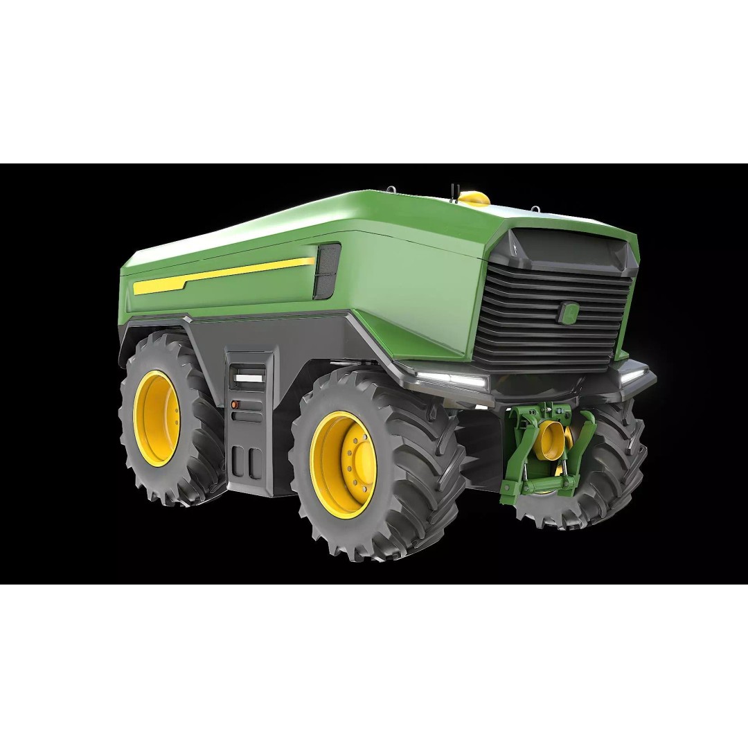 Electric Autonomous Tractor 3D Model – Low Poly Game Ready Asset, FBX - View 7