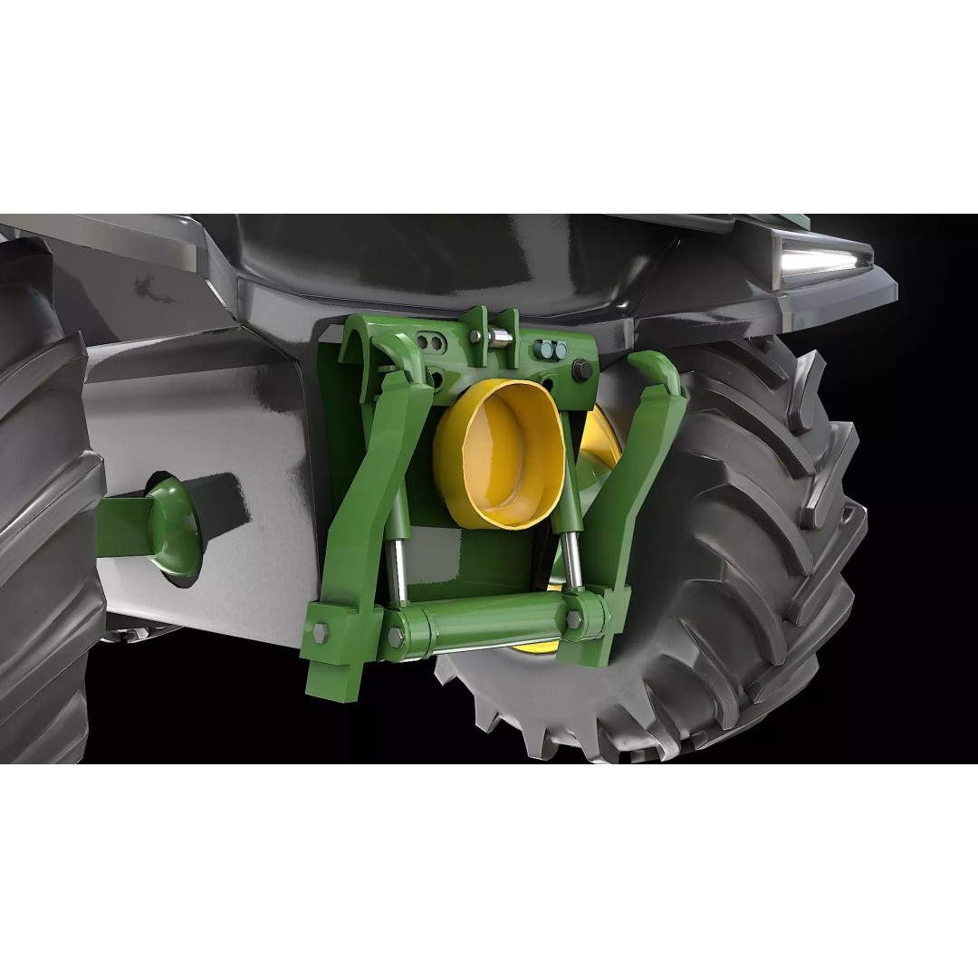 Electric Autonomous Tractor 3D Model – Low Poly Game Ready Asset, FBX - View 8