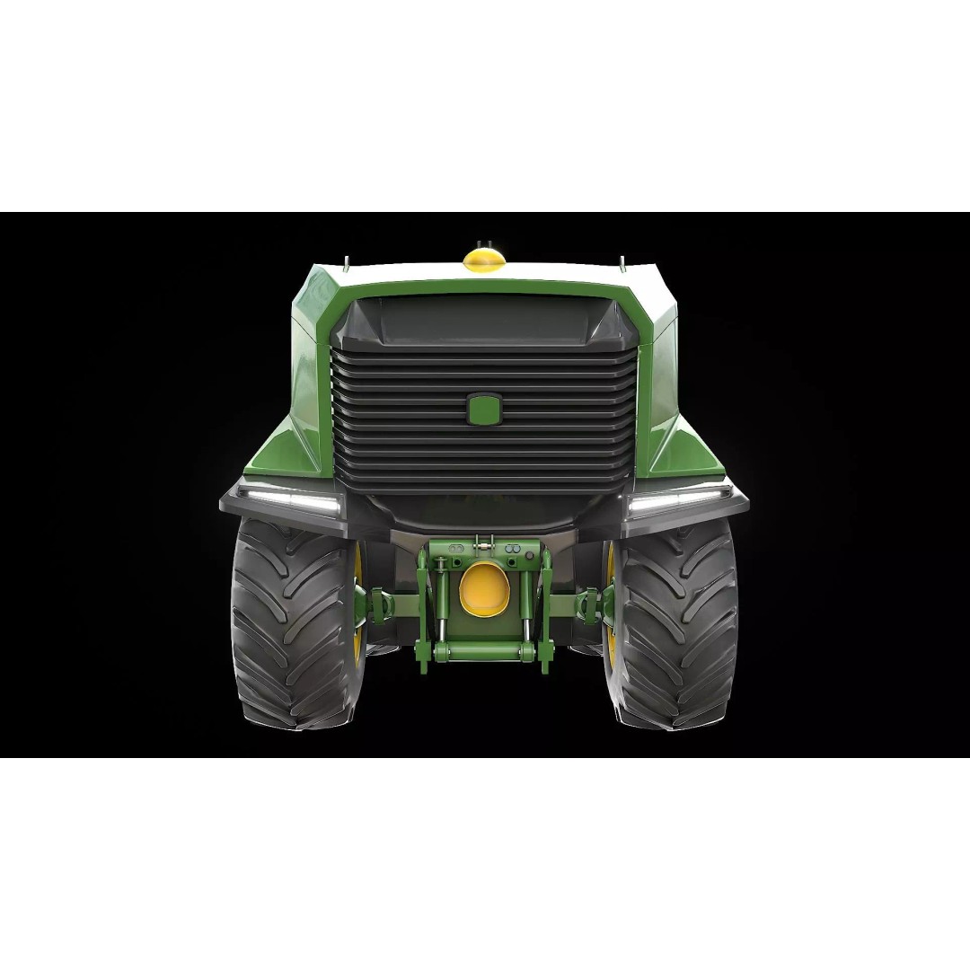 Electric Autonomous Tractor 3D Model – Low Poly Game Ready Asset, FBX - View 9