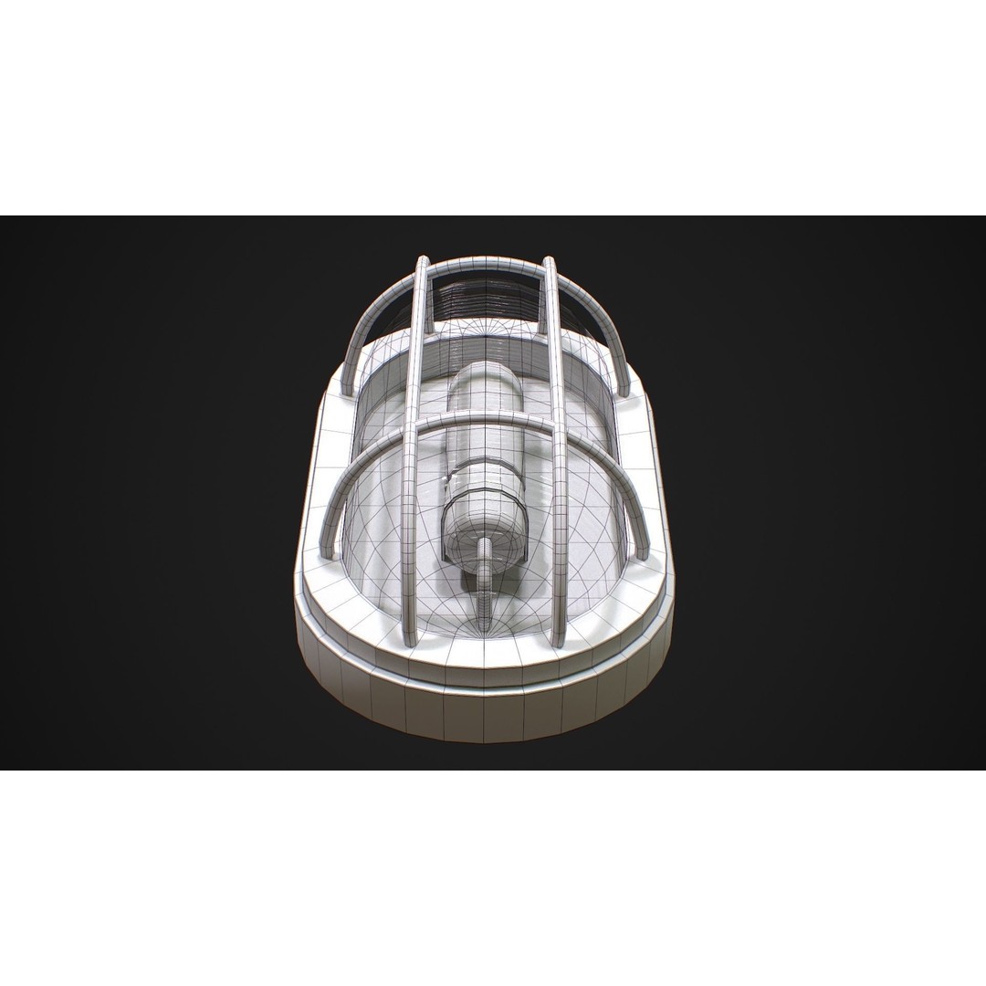 Industrial Wall Light 3D Model – Low Poly PBR Asset, FBX, OBJ