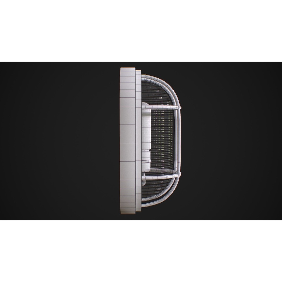Industrial Wall Light 3D Model – Low Poly PBR Asset, FBX, OBJ - View 16