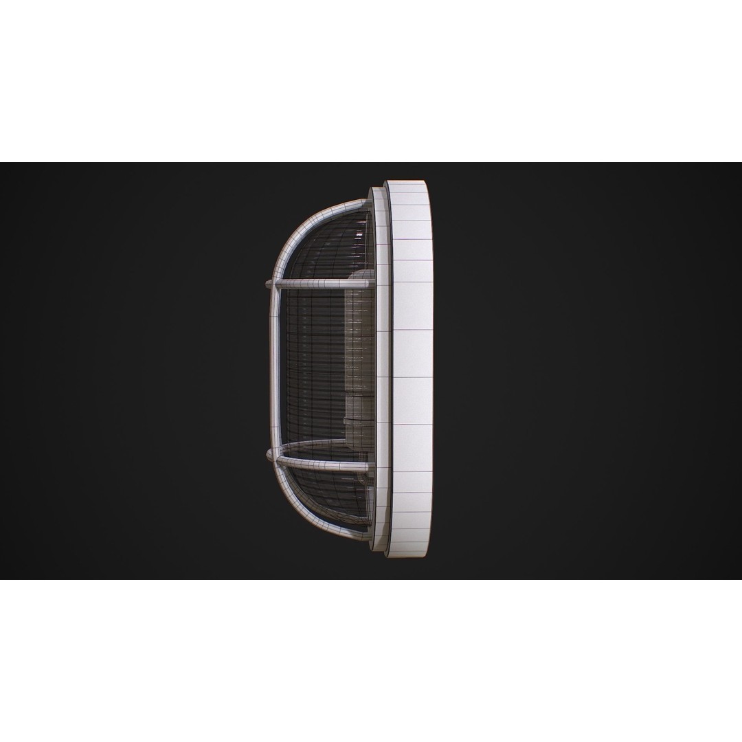 Industrial Wall Light 3D Model – Low Poly PBR Asset, FBX, OBJ - View 18
