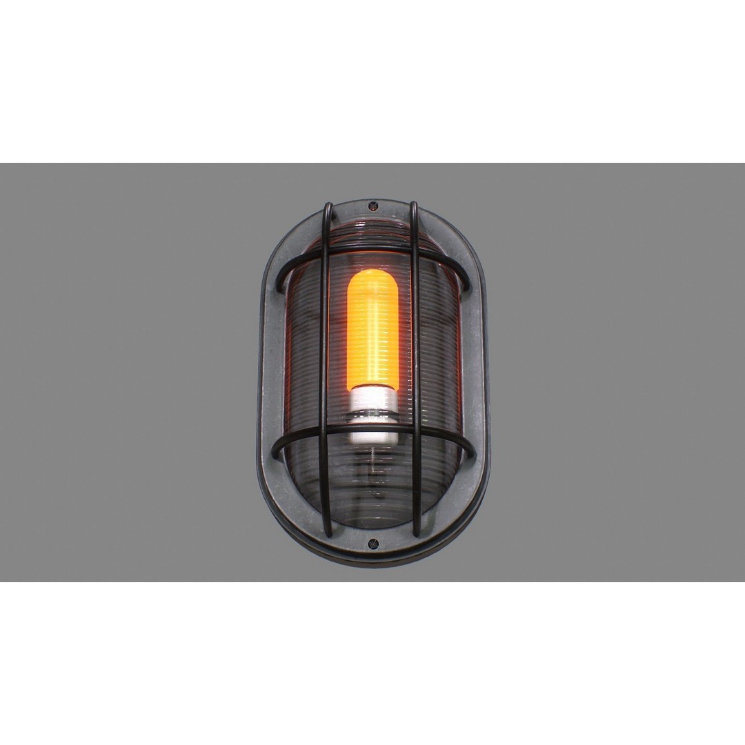 Industrial Wall Light 3D Model – Low Poly PBR Asset, FBX, OBJ - View 8