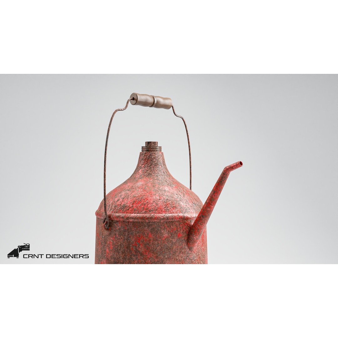 Old Oil Can 3D Model – Low Poly PBR Industrial Asset, FBX & OBJ - View 11