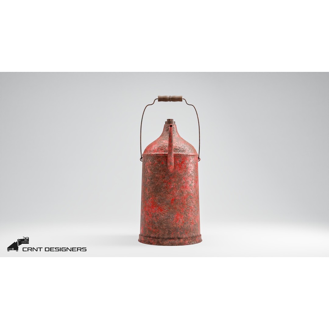 Old Oil Can 3D Model – Low Poly PBR Industrial Asset, FBX & OBJ - View 5
