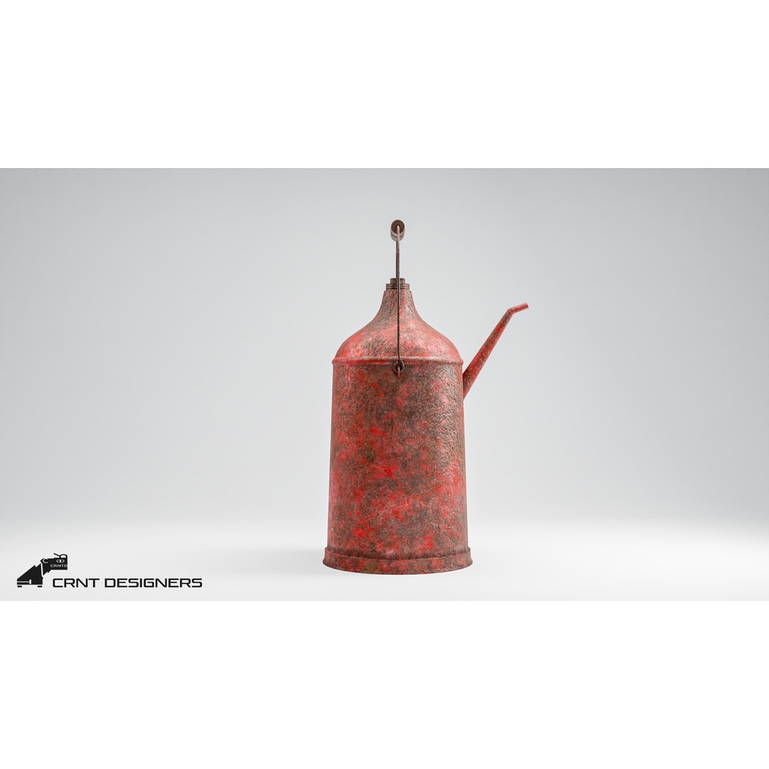 Old Oil Can 3D Model – Low Poly PBR Industrial Asset, FBX & OBJ - View 6