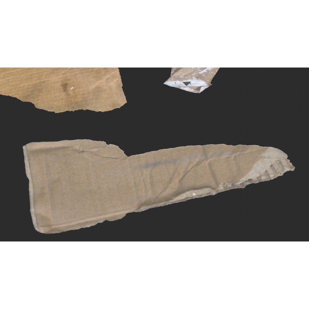 Paper Debris 3D Model – Low Poly Game Asset, PBR Ready, FBX - View 17
