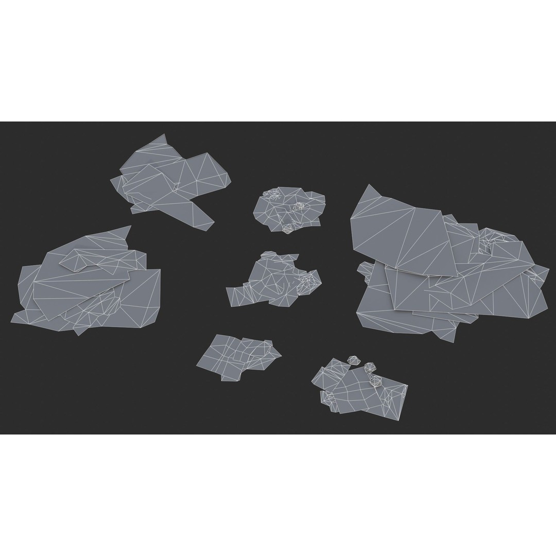 Paper Debris 3D Model – Low Poly Game Asset, PBR Ready, FBX - View 18