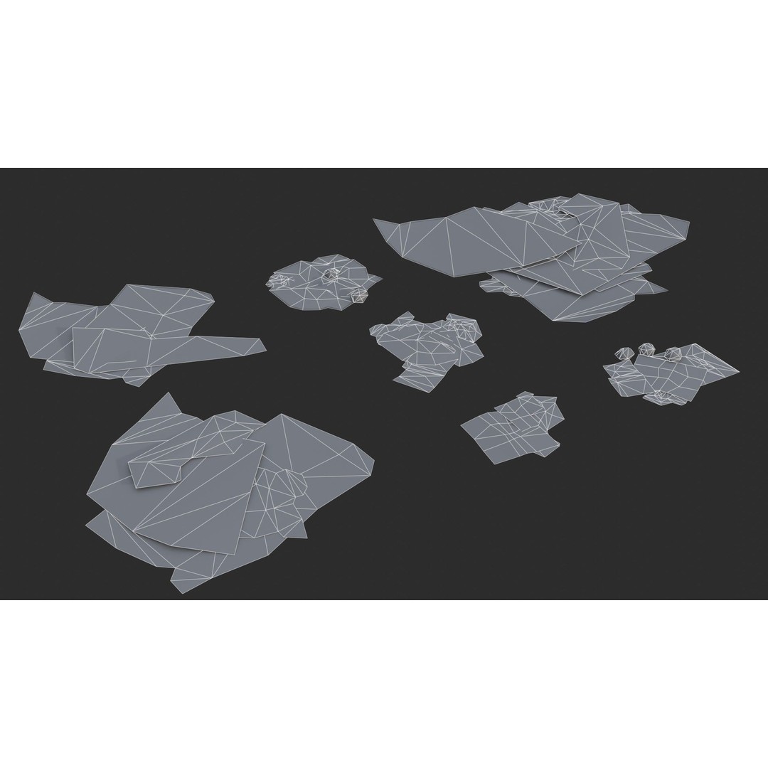 Paper Debris 3D Model – Low Poly Game Asset, PBR Ready, FBX - View 19