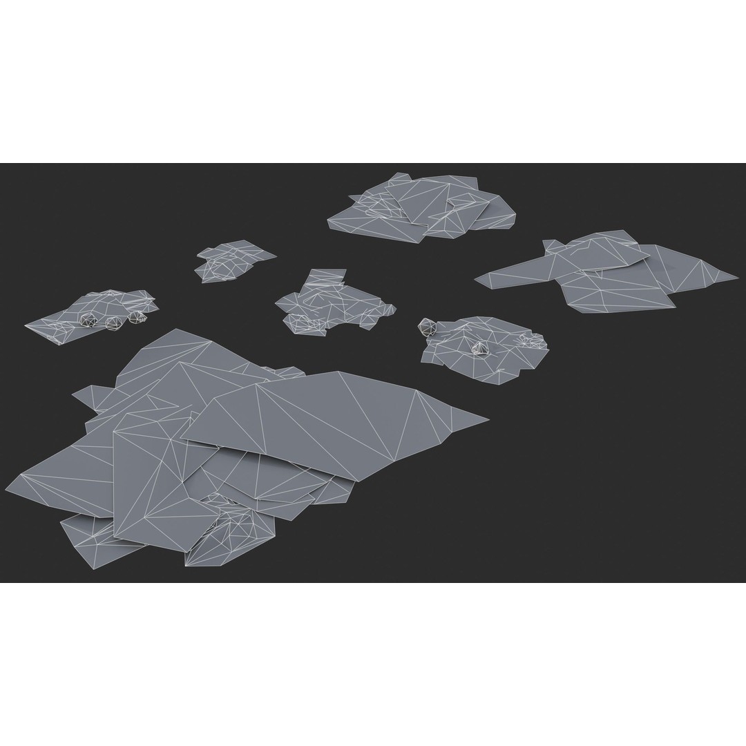 Paper Debris 3D Model – Low Poly Game Asset, PBR Ready, FBX - View 22