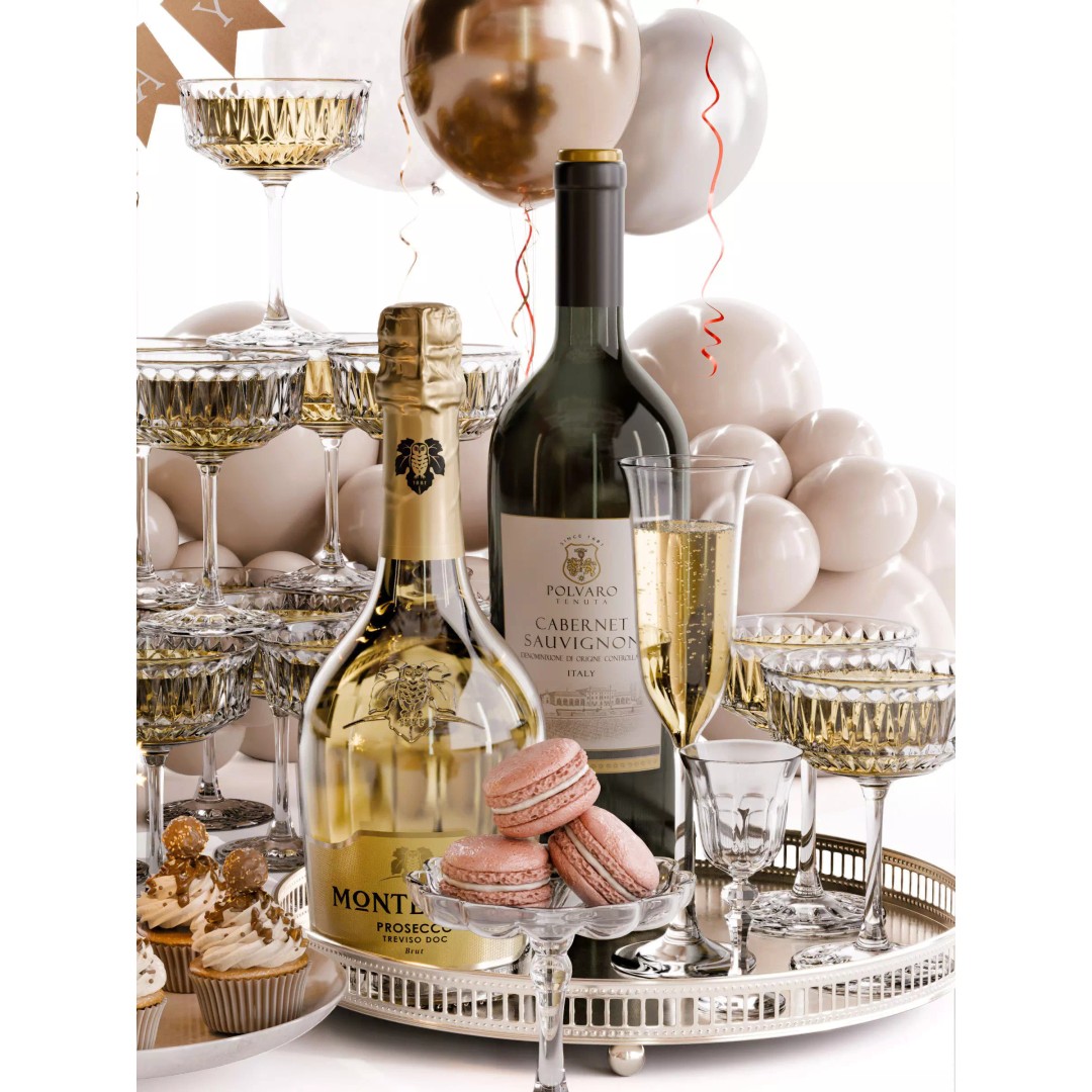 Birthday Holiday Decoration 3D Model – Festive Cakes, Balloons & Gifts - View 6