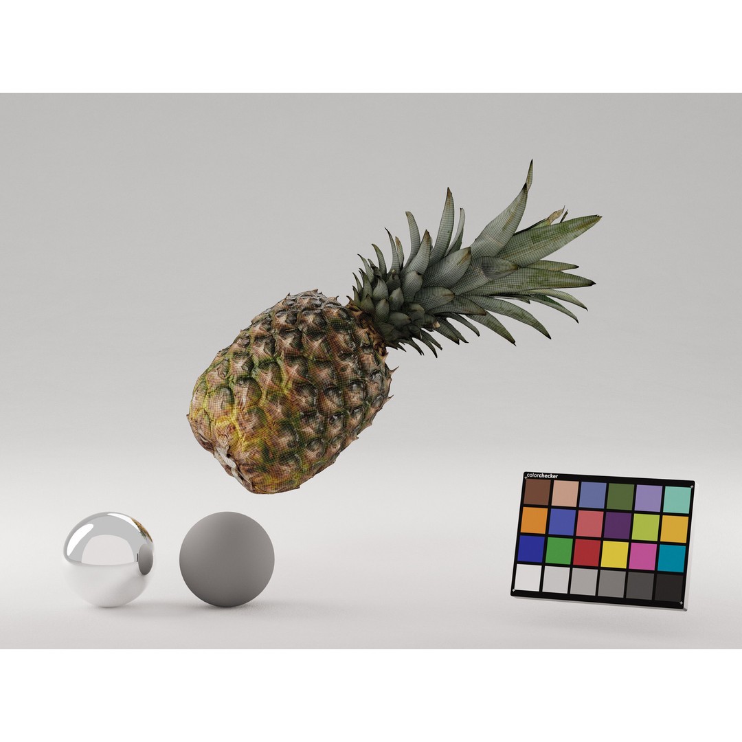 Pineapple 3D Model – Realistic Photogrammetry Asset, PBR Textures - View 10