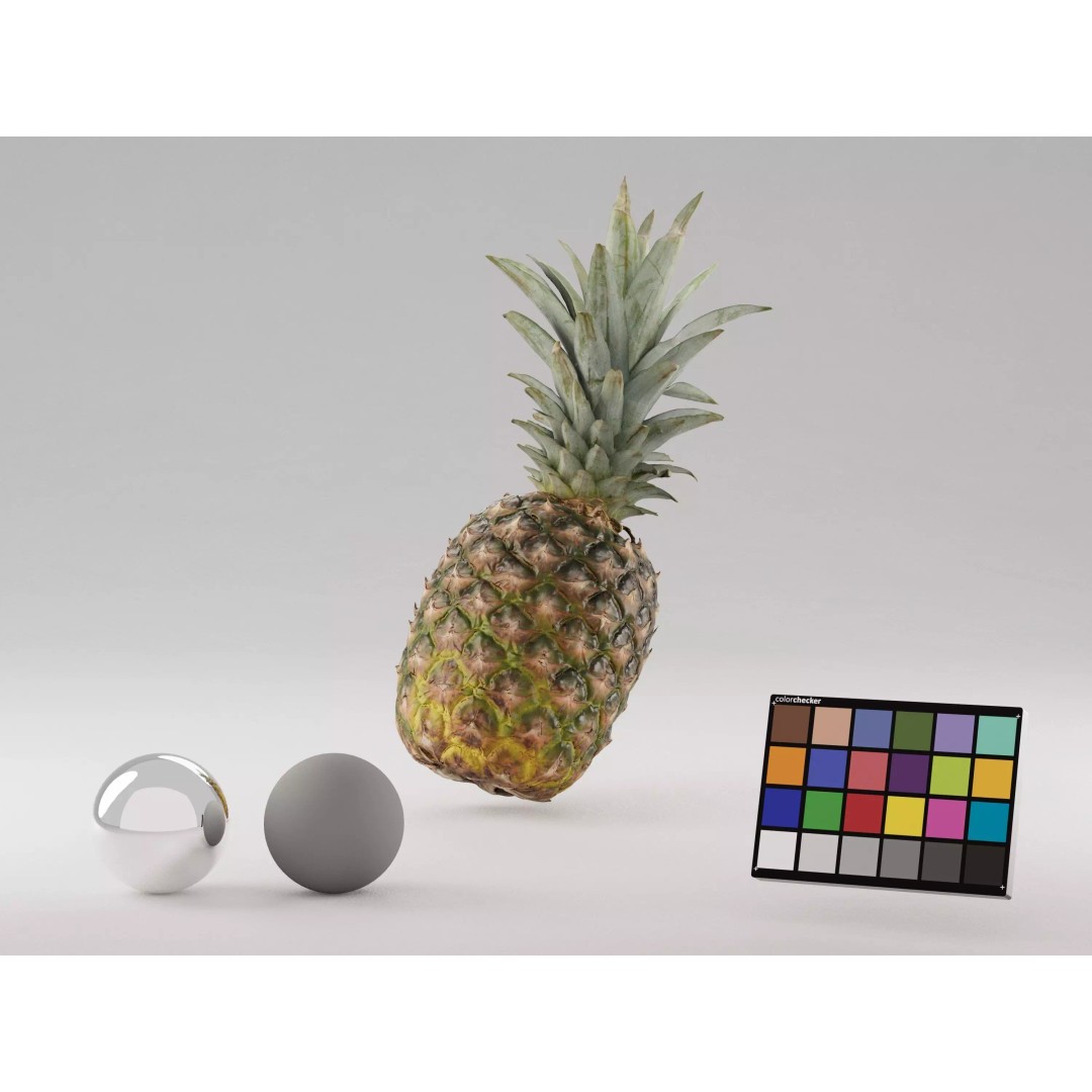Pineapple 3D Model – Realistic Photogrammetry Asset, PBR Textures - View 2