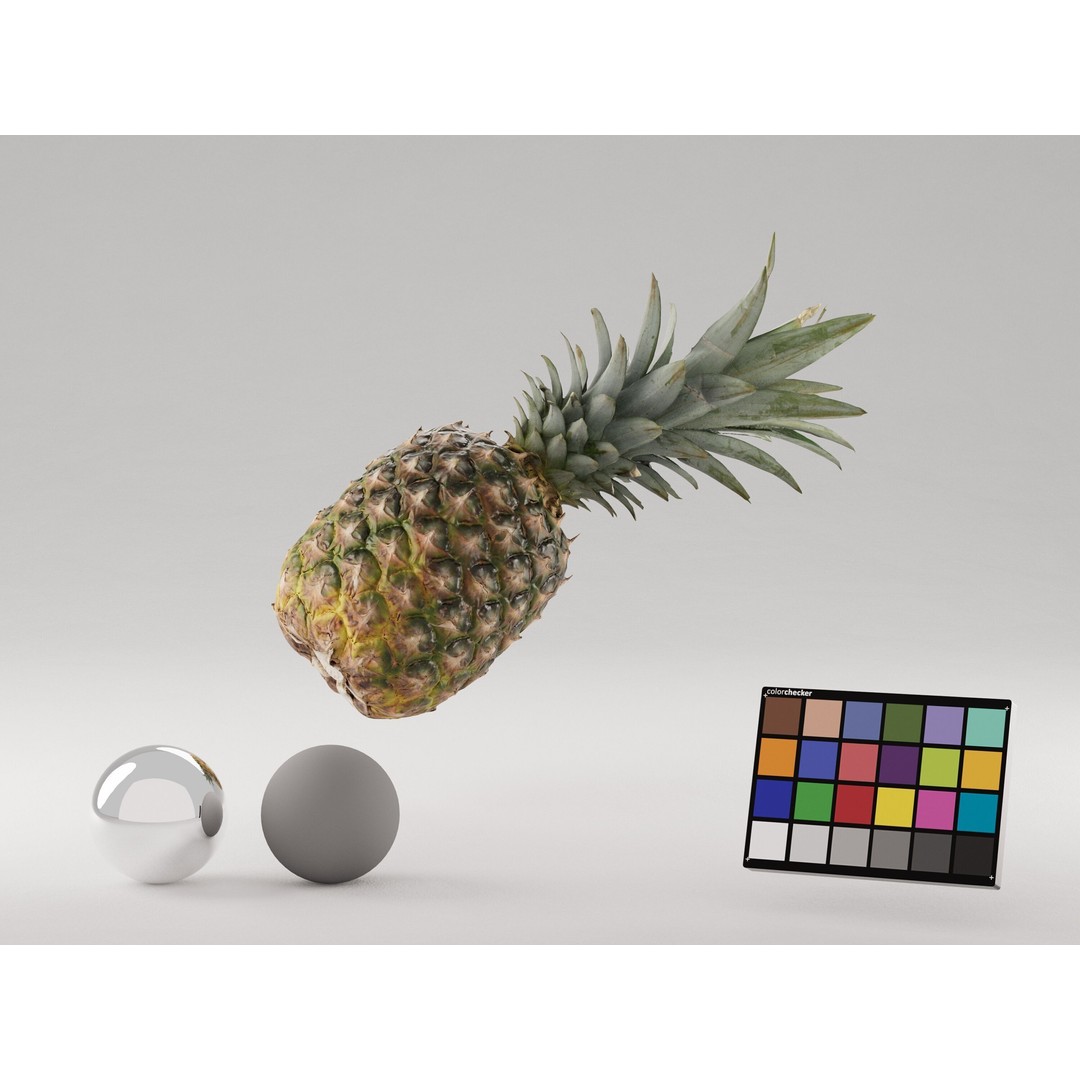 Pineapple 3D Model – Realistic Photogrammetry Asset, PBR Textures - View 5