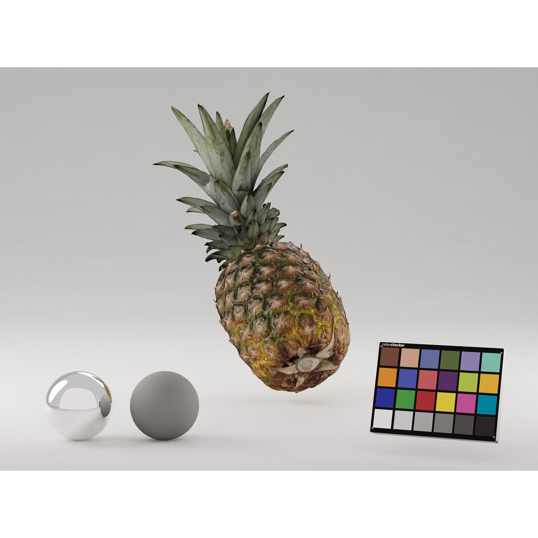 Pineapple 3D Model – Realistic Photogrammetry Asset, PBR Textures - View 7