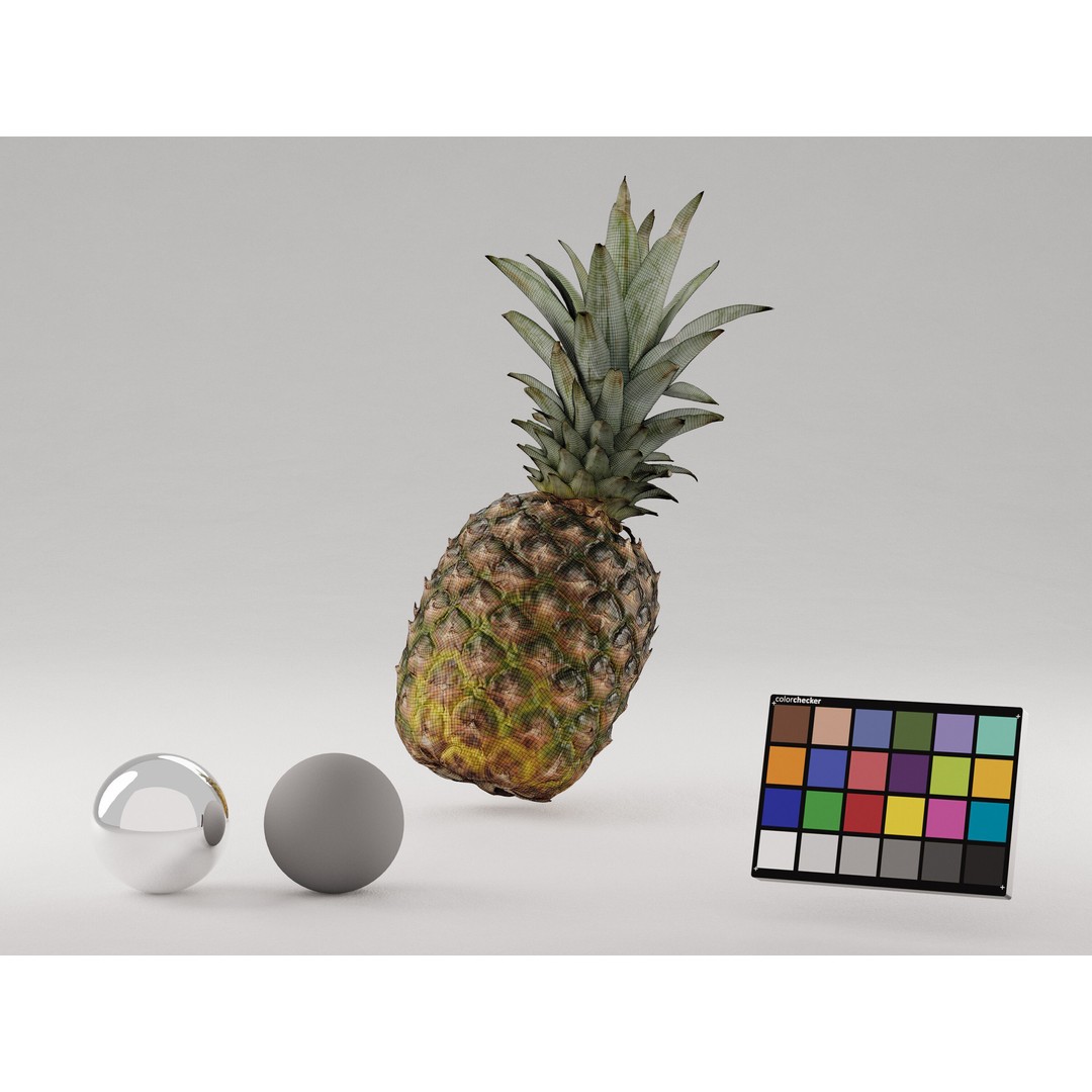 Pineapple 3D Model – Realistic Photogrammetry Asset, PBR Textures - View 8
