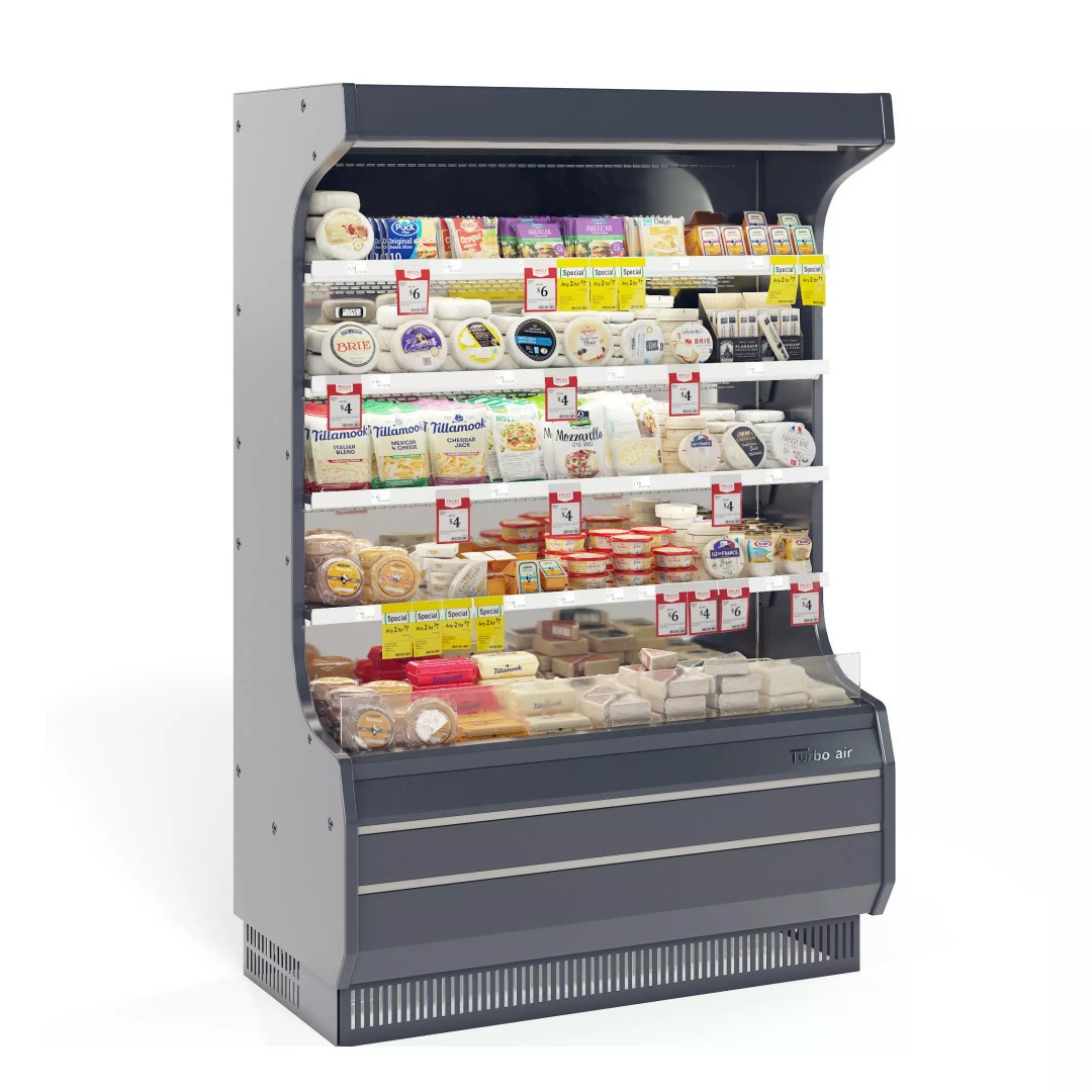 Cheese Product Display 3D Model – Realistic Dairy Fridge, FBX - View 2