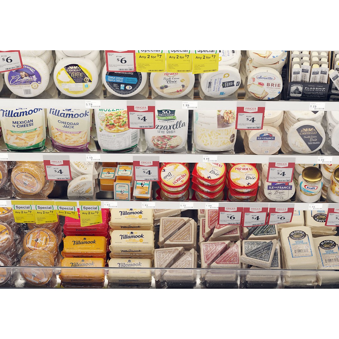 Cheese Product Display 3D Model – Realistic Dairy Fridge, FBX - View 8