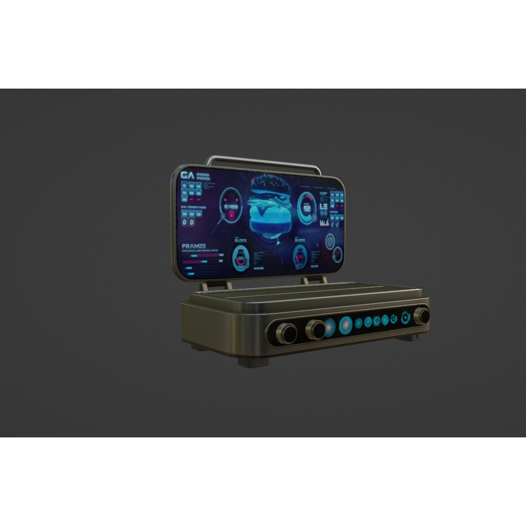 High-Tech Grill 3D Model – Realistic Kitchenware with PBR Textures, FBX - View 7