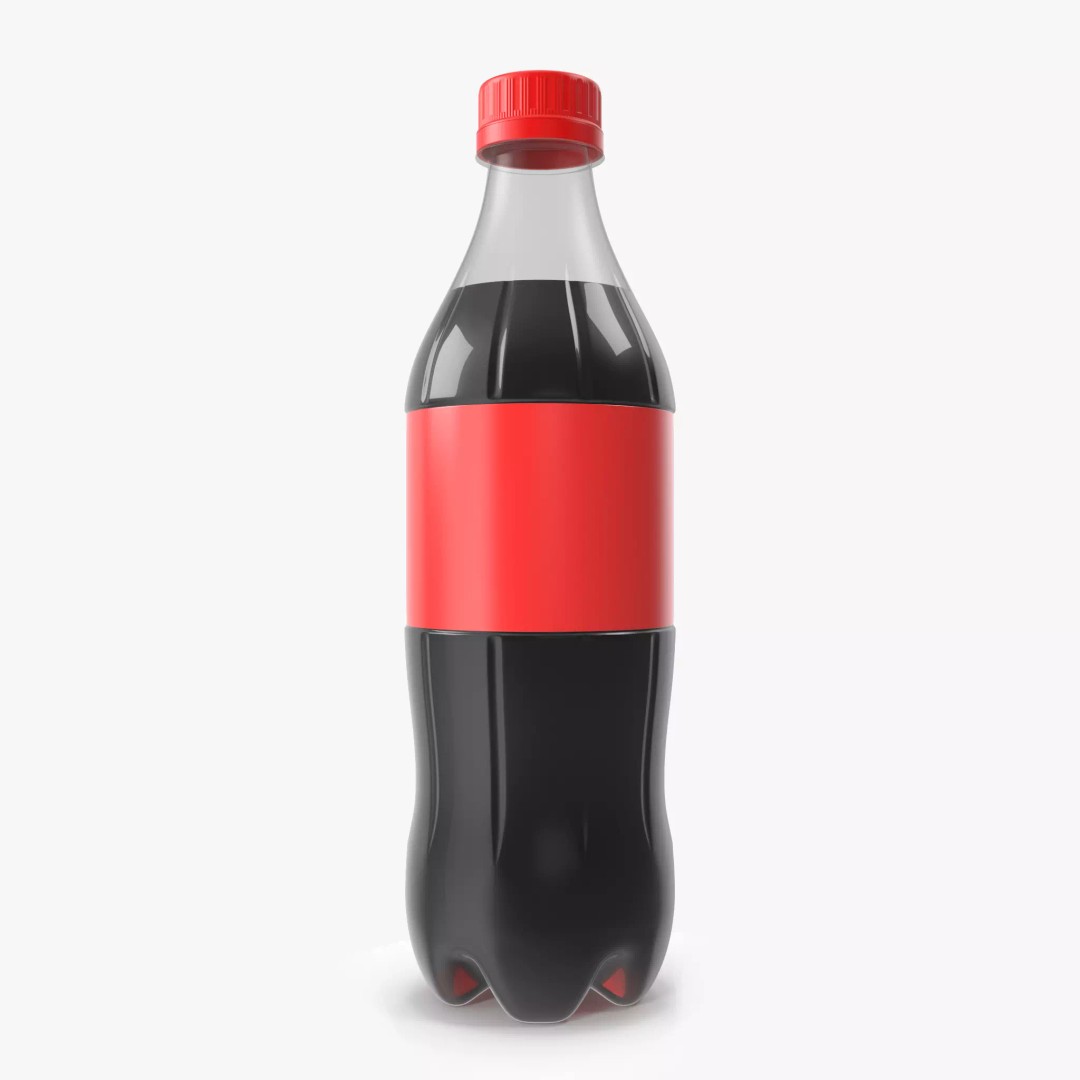Soda Bottle 3D Model – High Poly PBR Beverage Asset, FBX, OBJ - View 2