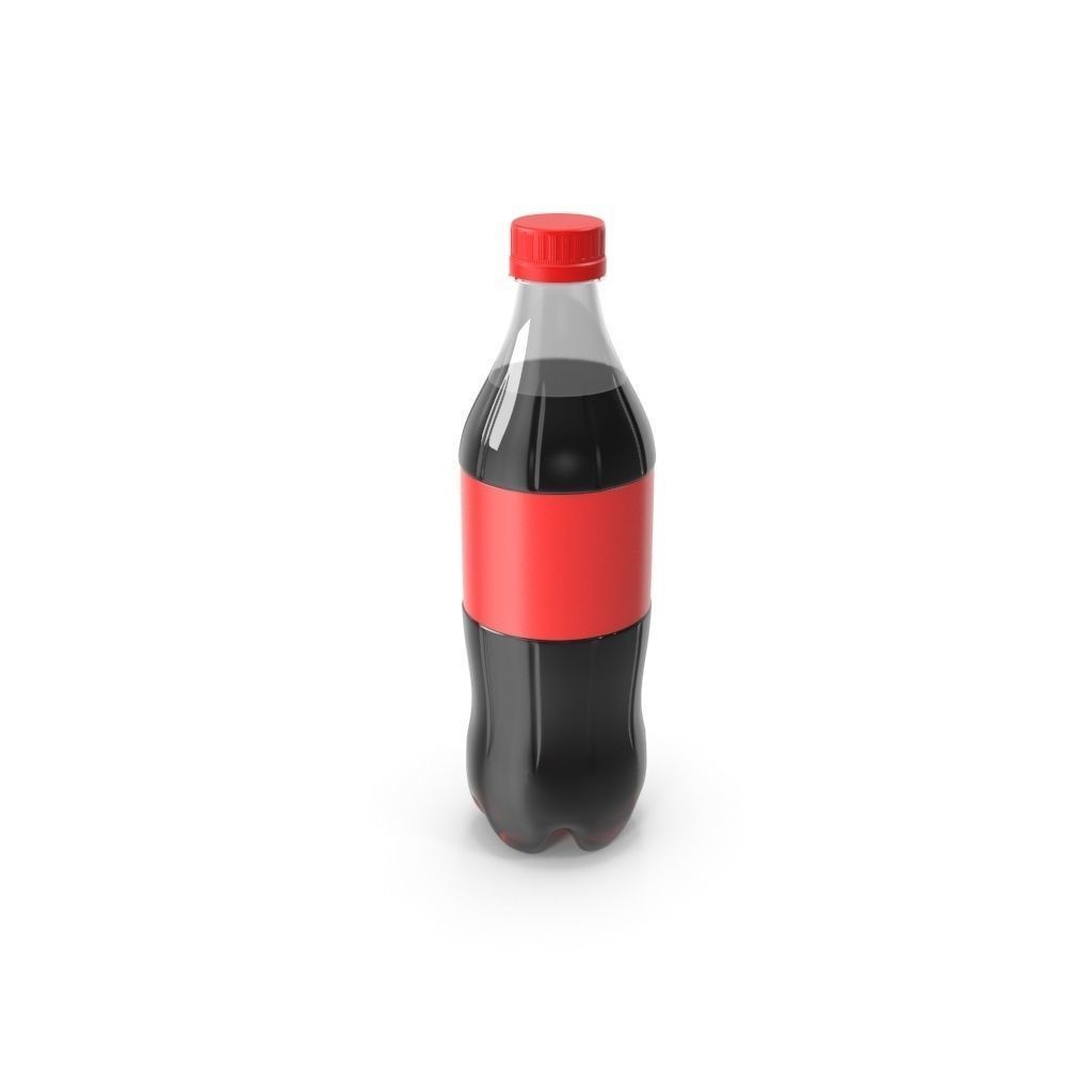 Soda Bottle 3D Model – High Poly PBR Beverage Asset, FBX, OBJ - View 3