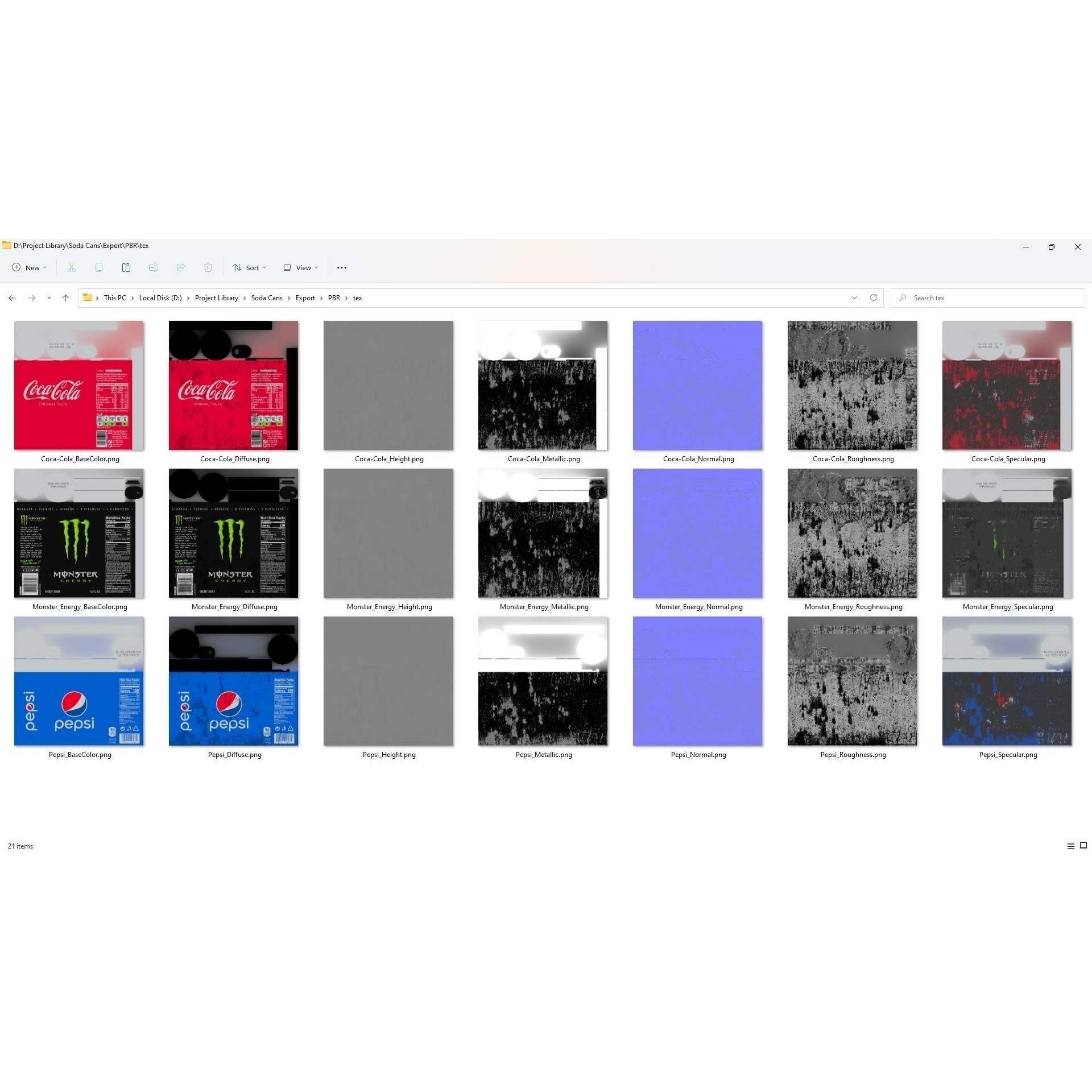 Soda Cans - Low-Poly Game-Ready 3D Model - View 21