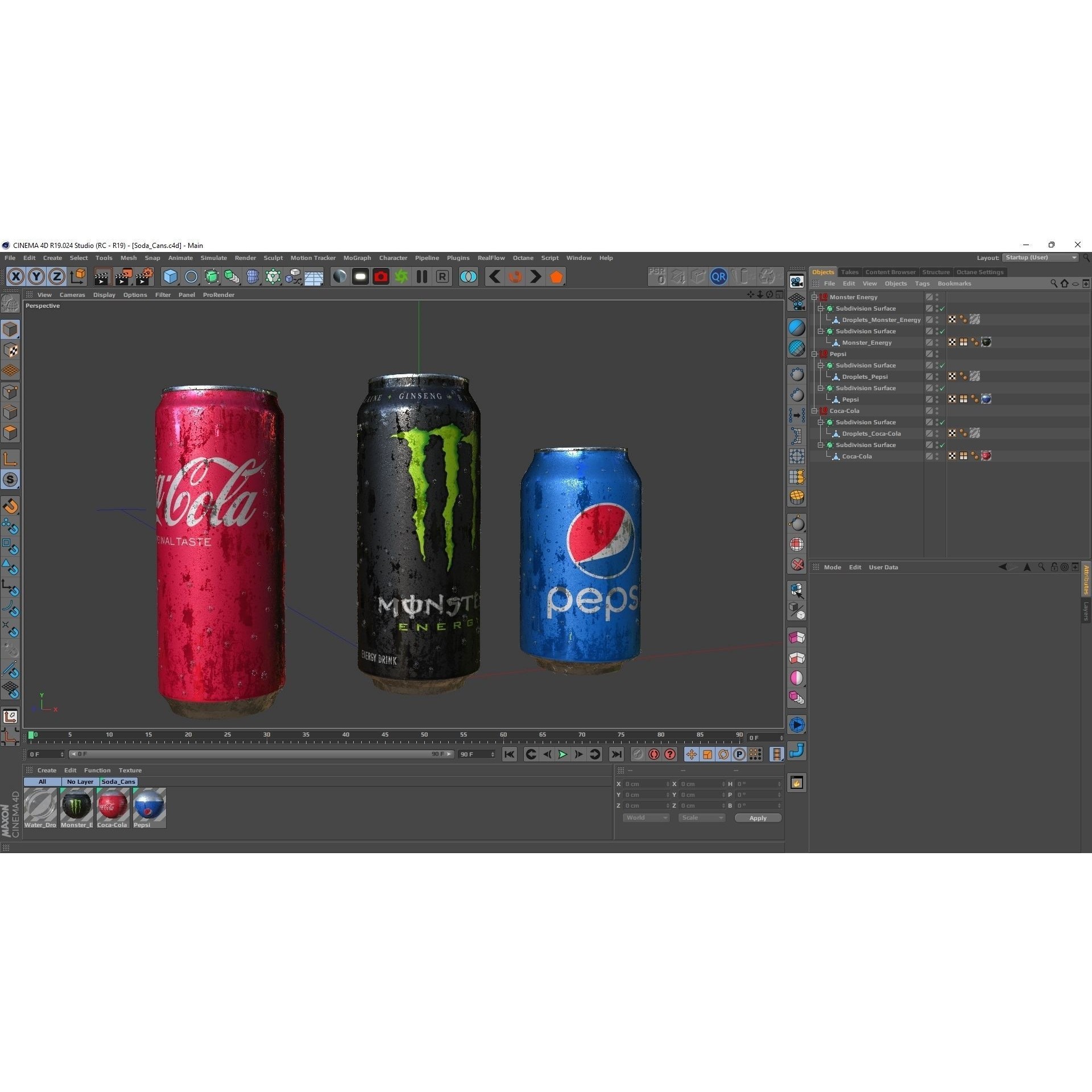Soda Cans - Low-Poly Game-Ready 3D Model - View 24