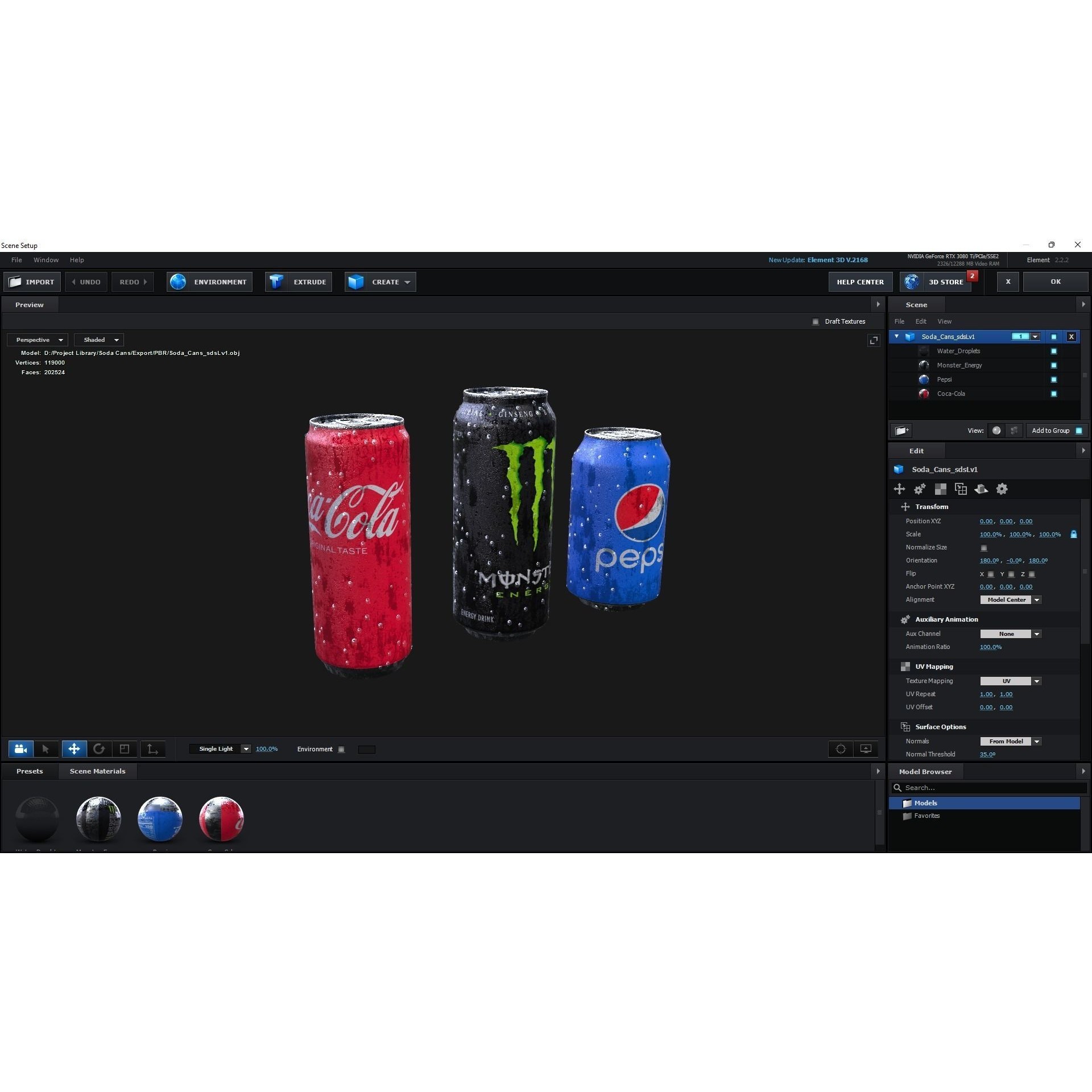 Soda Cans - Low-Poly Game-Ready 3D Model - View 26