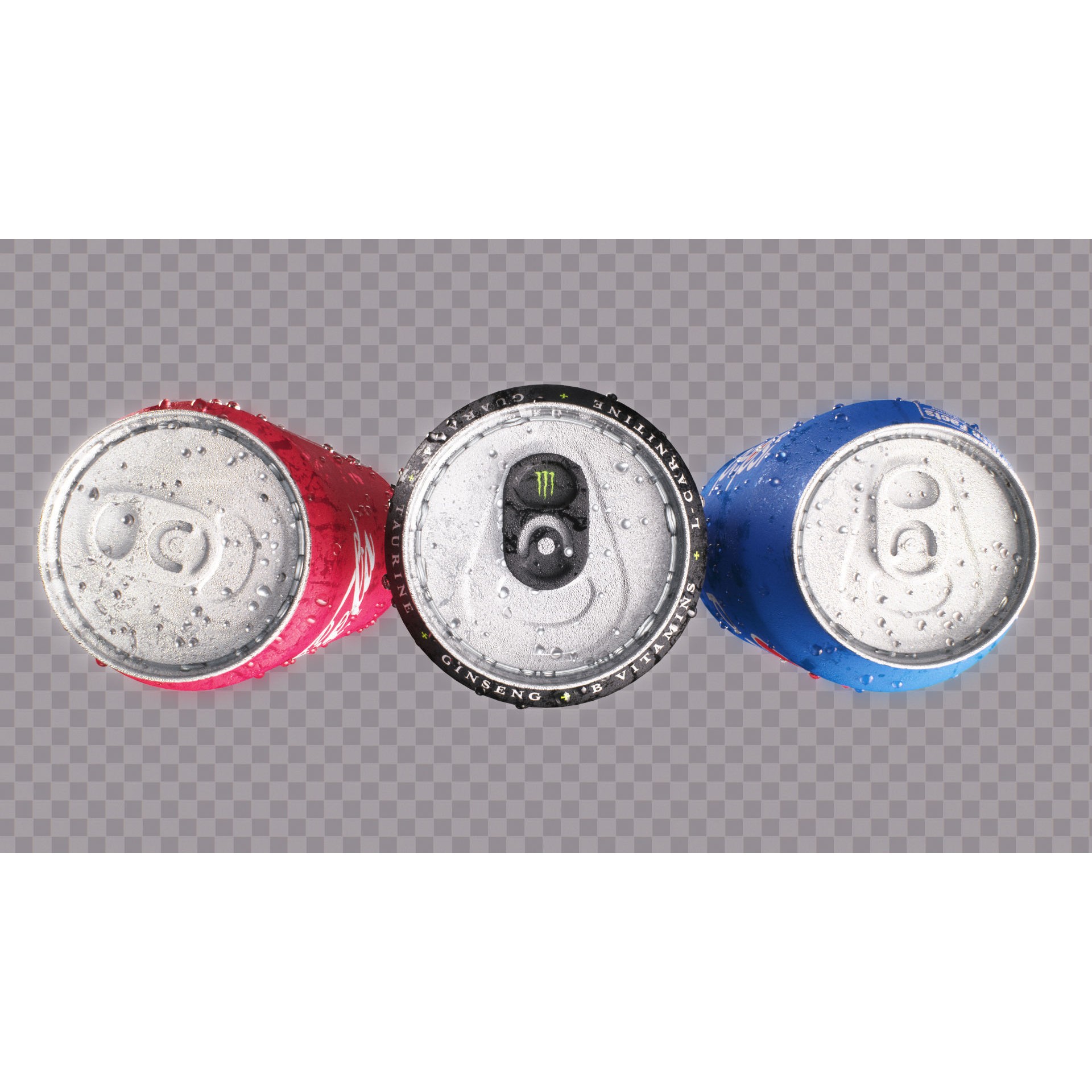 Soda Cans - Low-Poly Game-Ready 3D Model - View 4