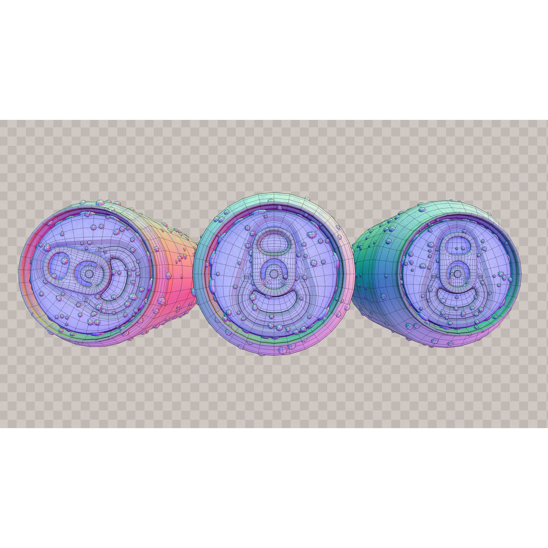 Soda Cans - Low-Poly Game-Ready 3D Model - View 5