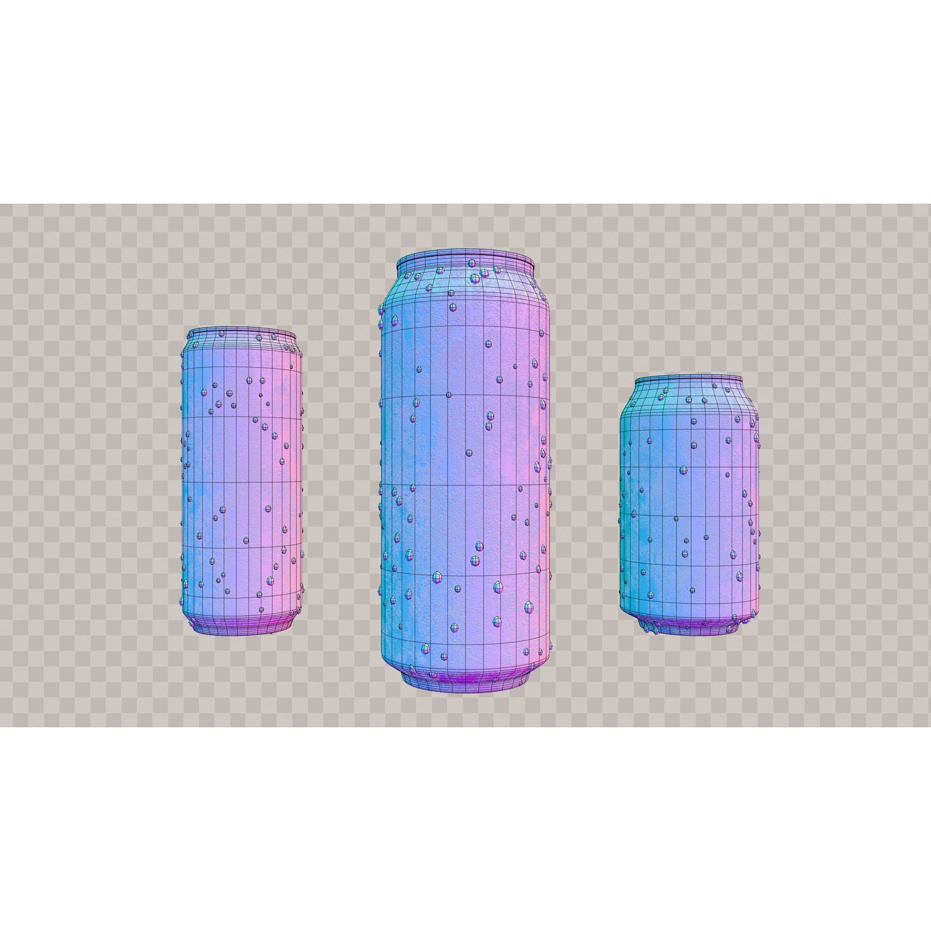 Soda Cans - Low-Poly Game-Ready 3D Model - View 6