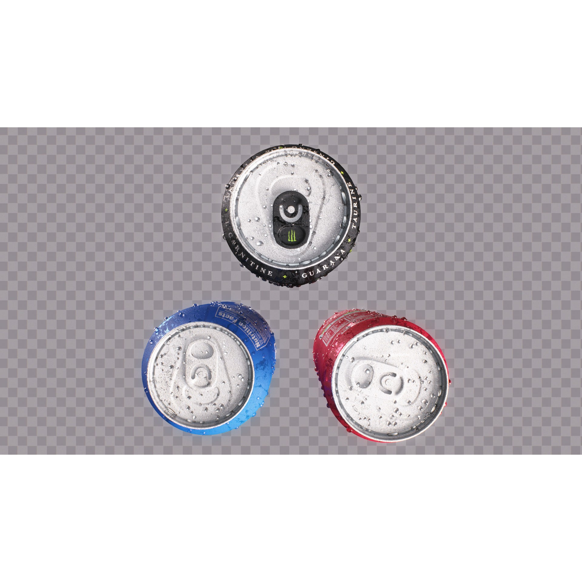 Soda Cans - Low-Poly Game-Ready 3D Model - View 7