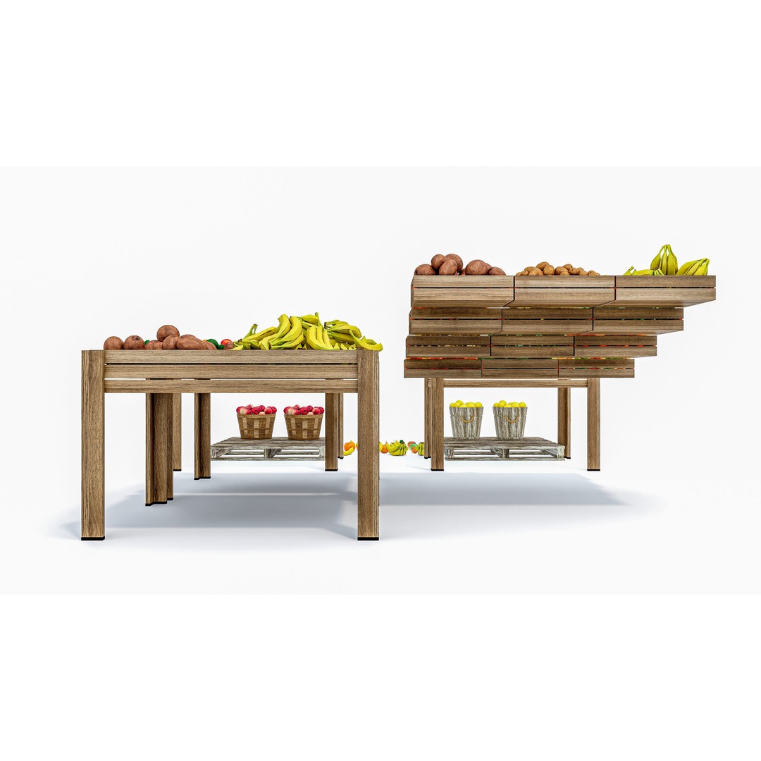 Fruits and Vegetables Supermarket 3D Model – Realistic Grocery Asset, FBX, OBJ - View 12