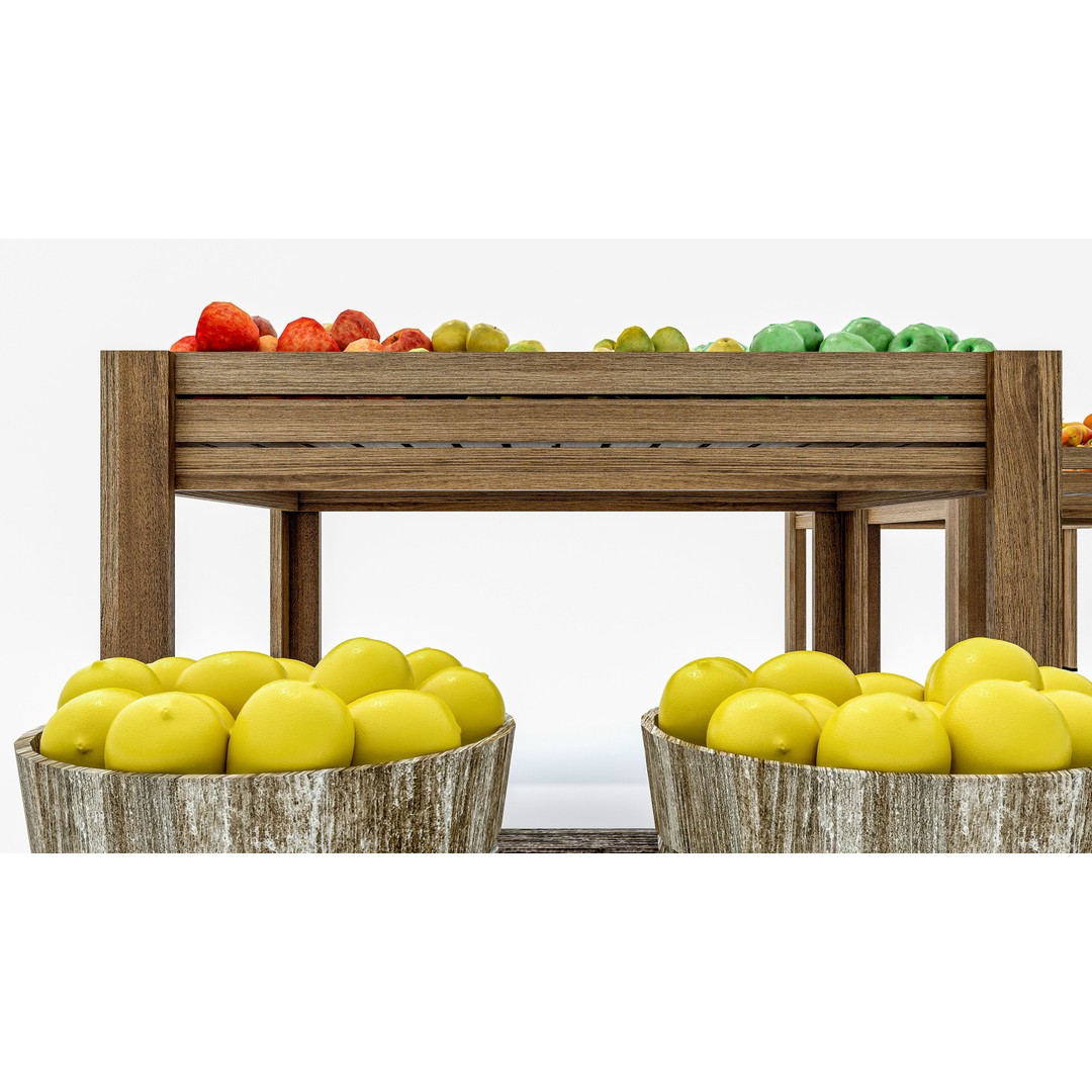 Fruits and Vegetables Supermarket 3D Model – Realistic Grocery Asset, FBX, OBJ - View 24