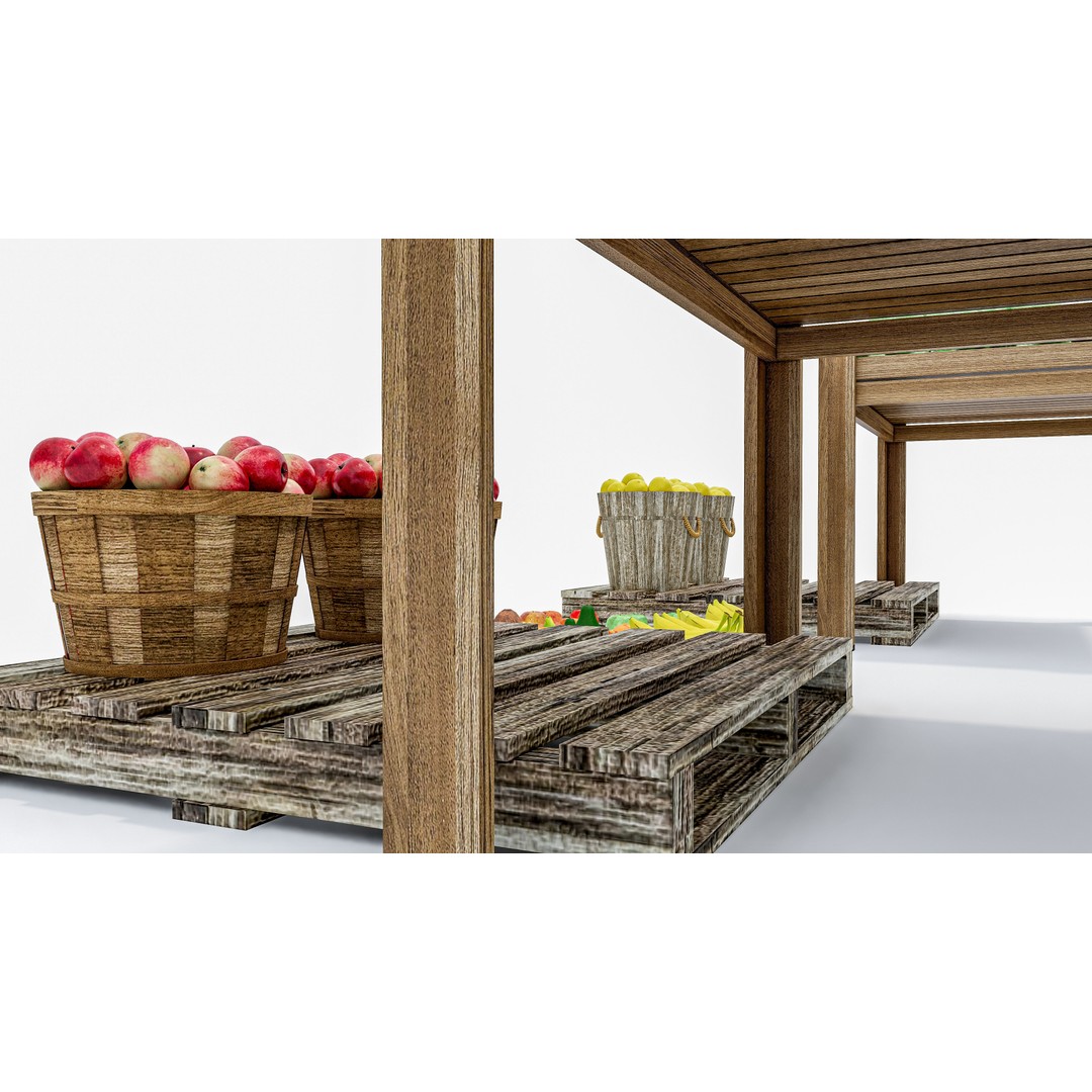Fruits and Vegetables Supermarket 3D Model – Realistic Grocery Asset, FBX, OBJ - View 25