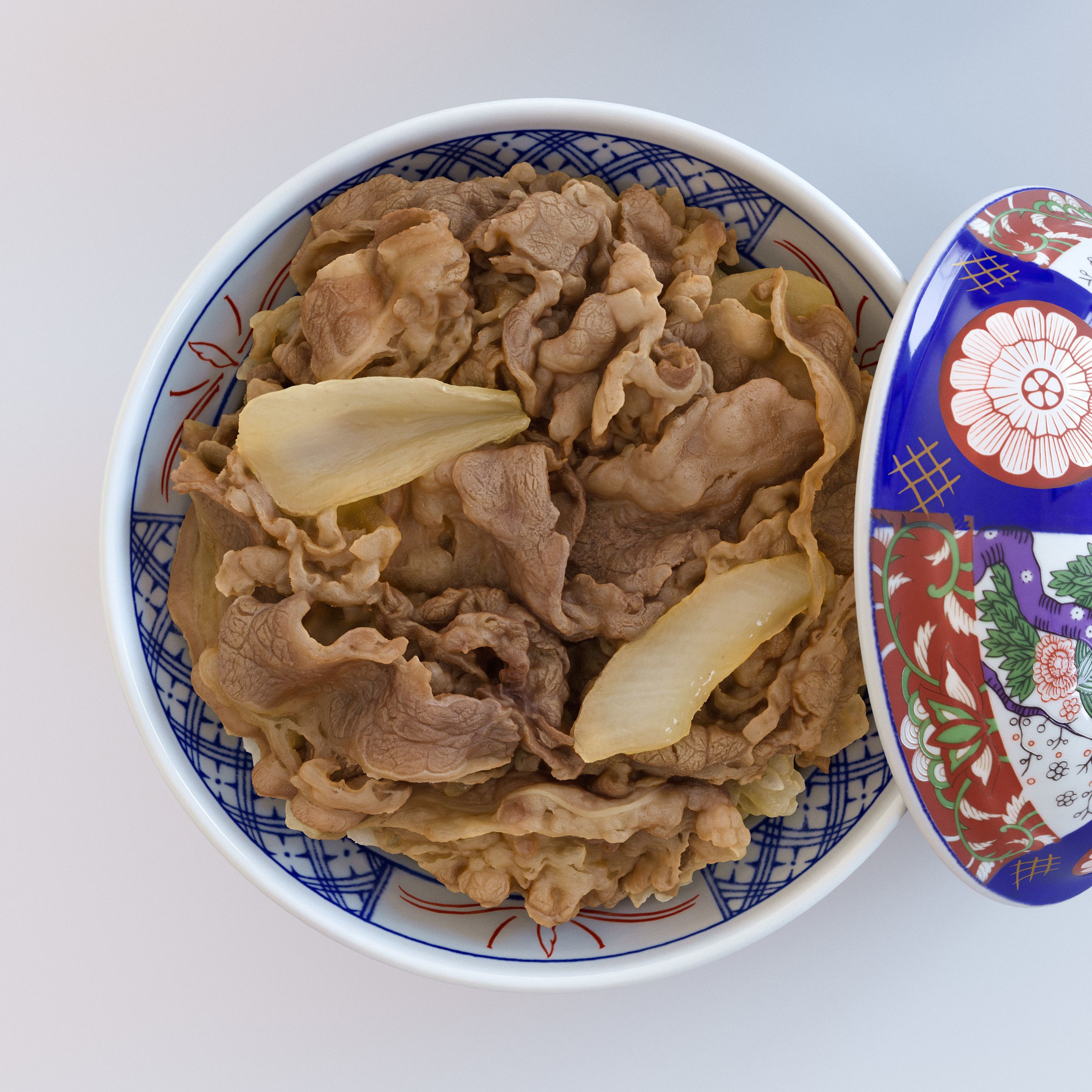 Gyudon and Donburi Bowl - Low-Poly Game-Ready 3D Model - View 4