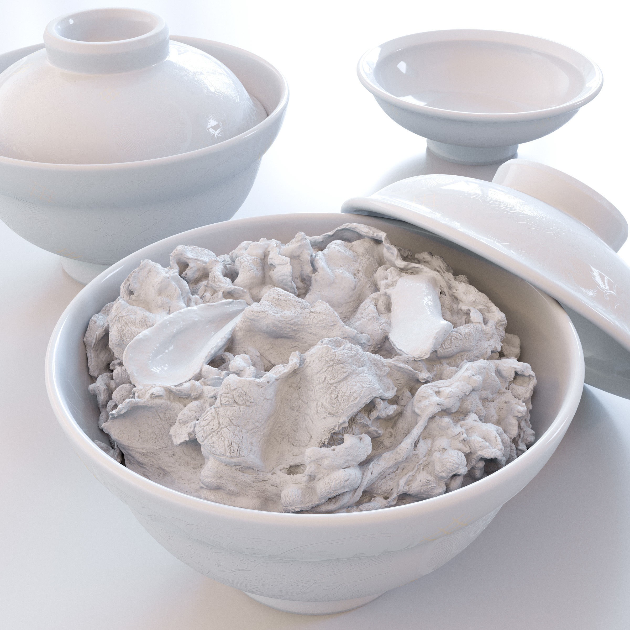 Gyudon and Donburi Bowl - Low-Poly Game-Ready 3D Model - View 5