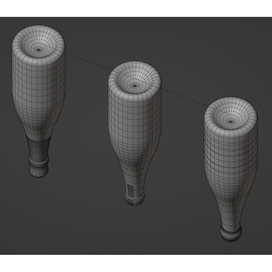 Wine Bottles 3D Model – Low Poly PBR Set for Archviz and Branding
