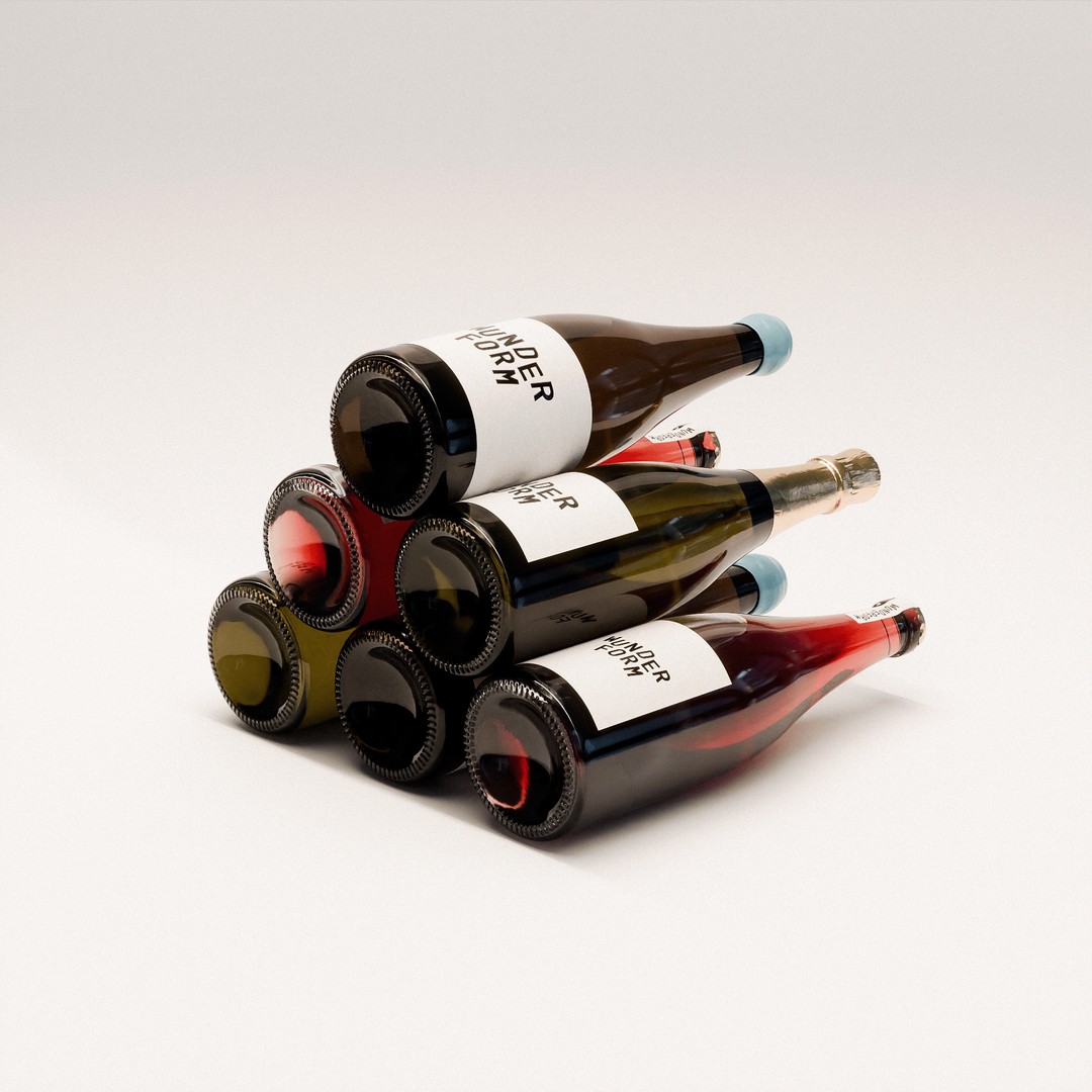Wine Bottles 3D Model – Low Poly PBR Set for Archviz and Branding - View 8