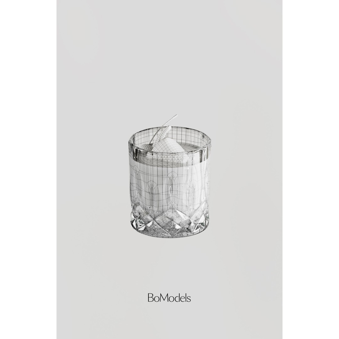 Old Fashion Cocktail 3D Model – PBR Textures, Game Ready FBX - View 4