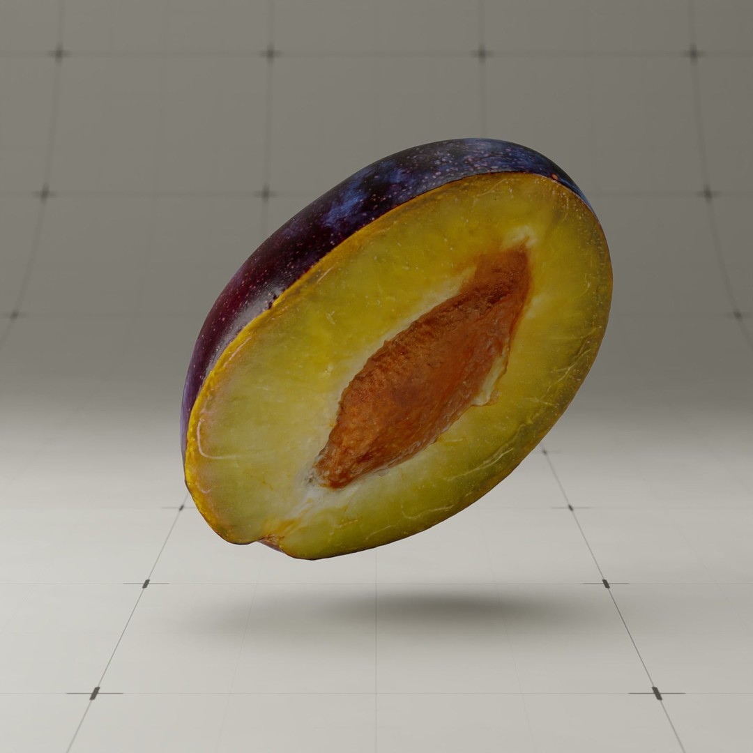 Photorealistic Plum 3D Model – High Poly PBR Asset, Blender & FBX - View 12
