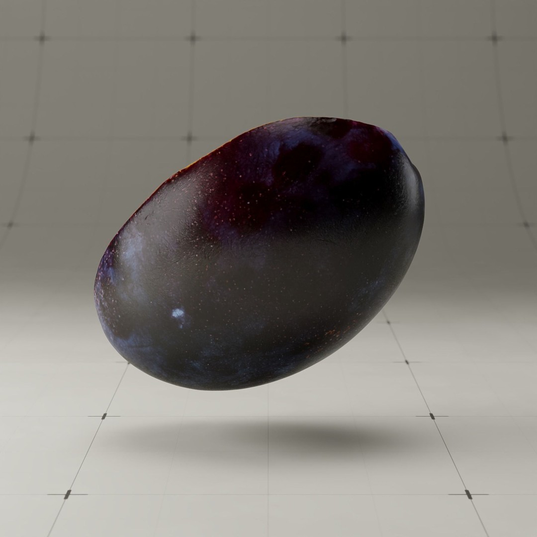 Photorealistic Plum 3D Model – High Poly PBR Asset, Blender & FBX - View 13