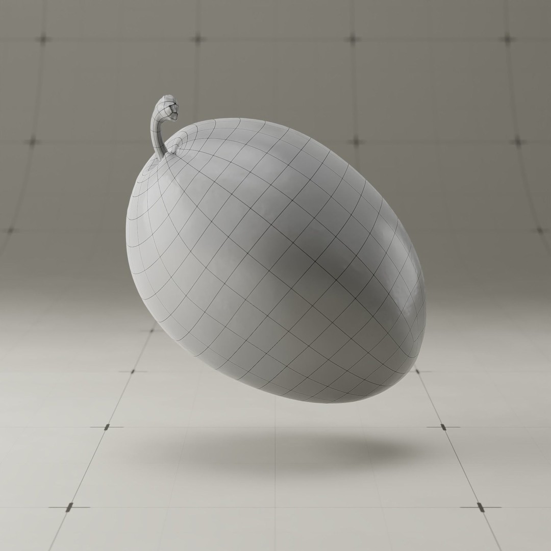 Photorealistic Plum 3D Model – High Poly PBR Asset, Blender & FBX - View 20