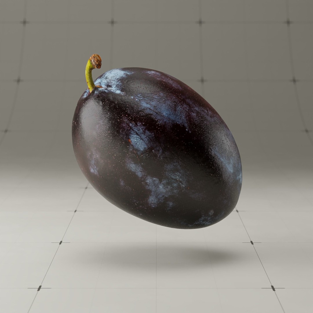 Photorealistic Plum 3D Model – High Poly PBR Asset, Blender & FBX - View 5