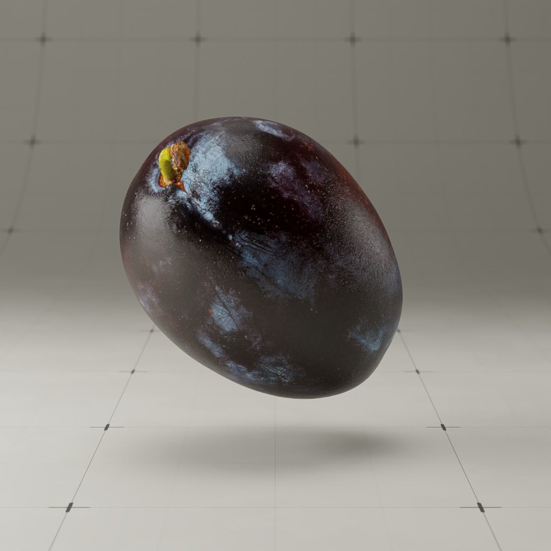 Photorealistic Plum 3D Model – High Poly PBR Asset, Blender & FBX - View 6